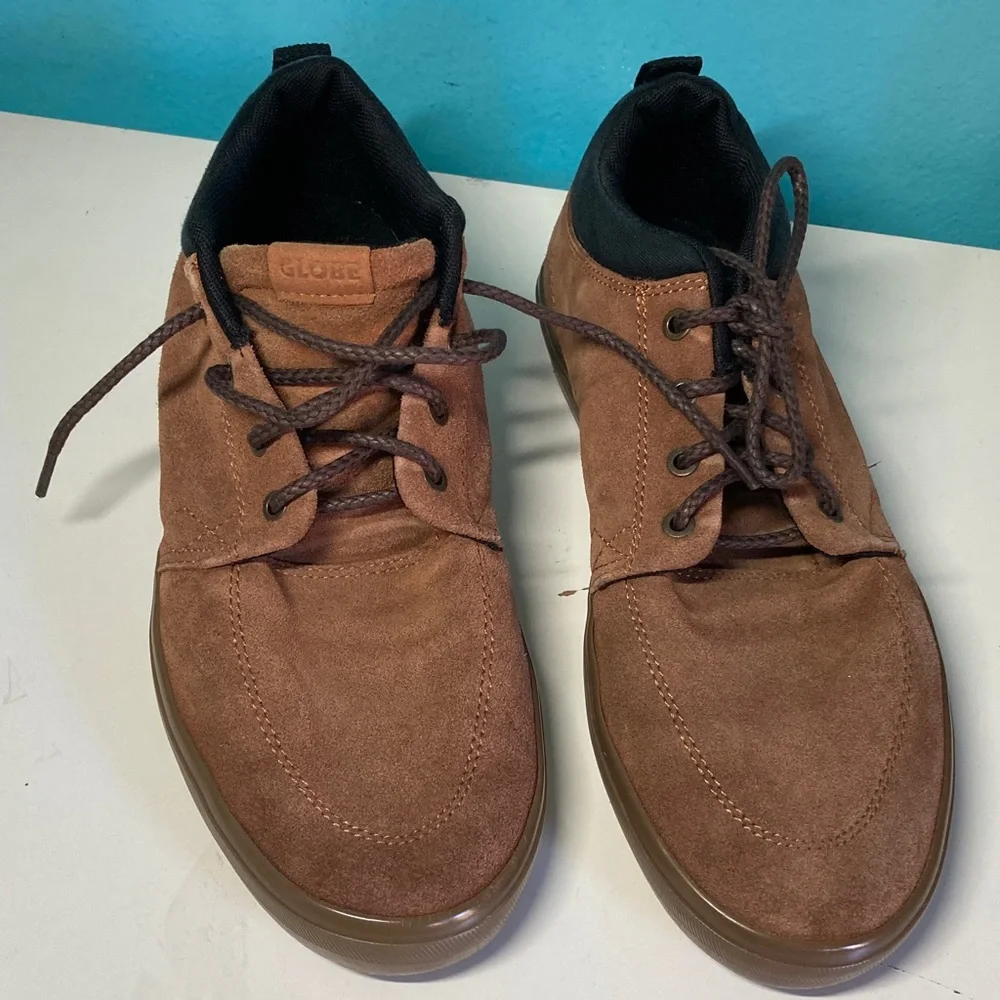 Globe Brown Suede Skater Sneakers Casual Shoes Size 40.5 US Men’s 8